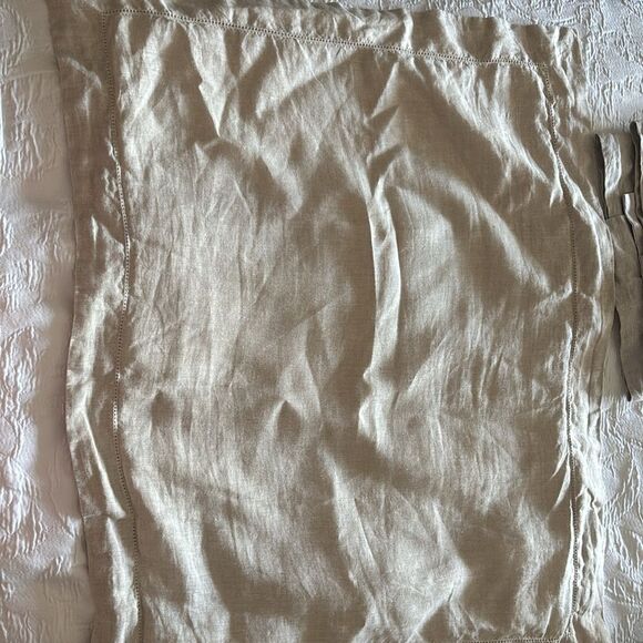 Pair Pottery Barn Flax Linen Shams-Standard size - Picture 4 of 6